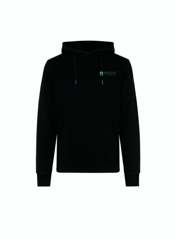 ARGUS Hoodie Herren schwarz, inkl. Bedruckung auf Brust #varinfo
