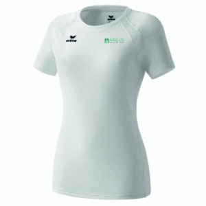 ARGUS Laufshirt Damen weiß , inkl. Bedruckung auf Brust, Ärmel und Rücken #varinfo