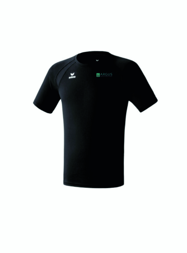 ARGUS Laufshirt Herren schwarz , inkl. Bedruckung auf Brust, Ärmel und Rücken #varinfo