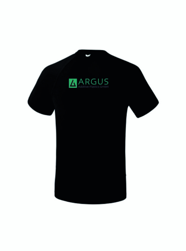 ARGUS Laufshirt Herren schwarz , inkl. Bedruckung auf Brust, Ärmel und Rücken #varinfo – Bild 3