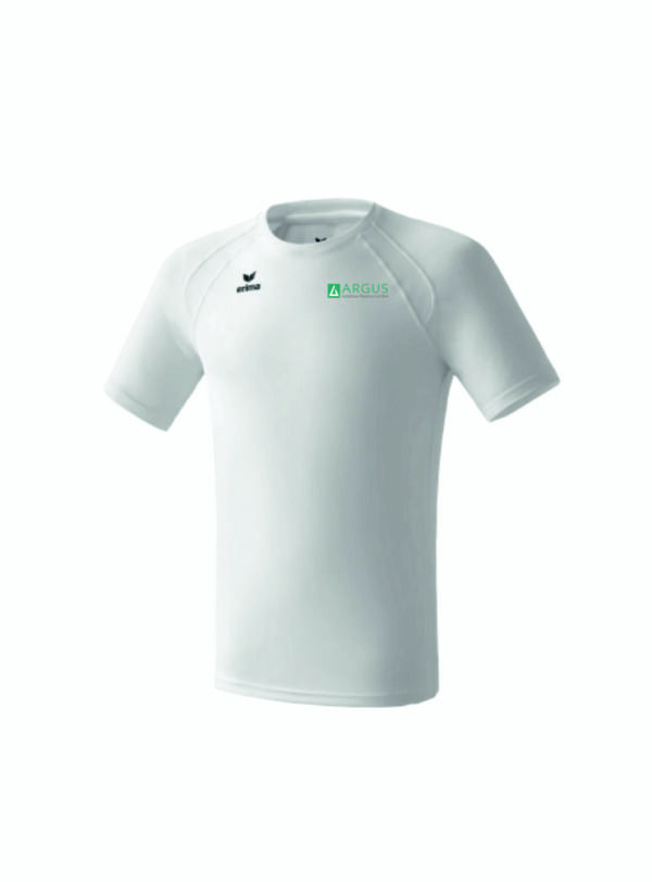 ARGUS Laufshirt Herren weiß , inkl. Bedruckung auf Brust, Ärmel und Rücken #varinfo